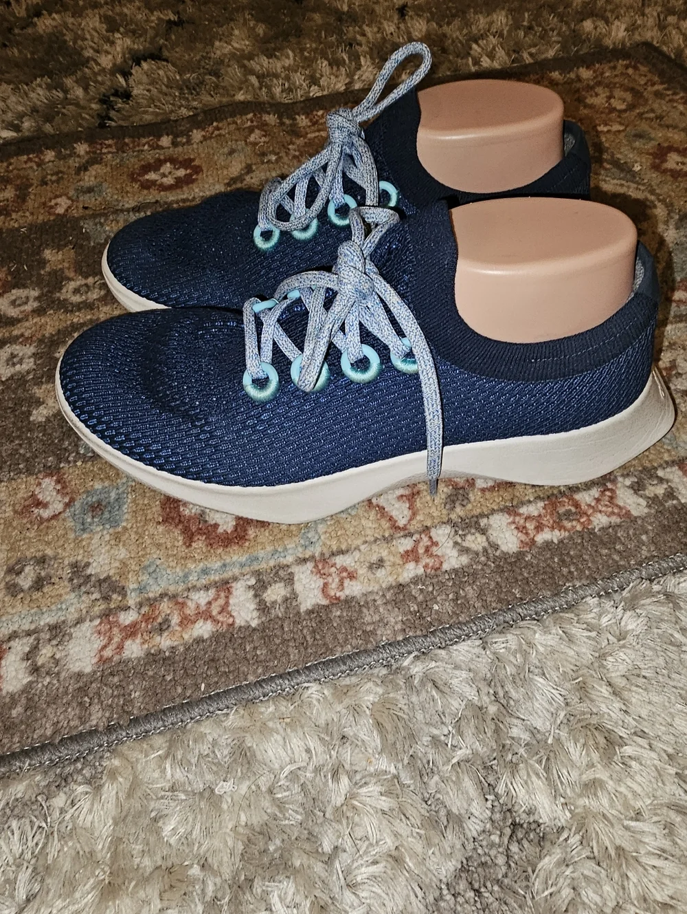 ALLBIRDS 'Tree Dasher 1 Crest' Blue Athletic Sneakers Size 10.5 Pre-owned